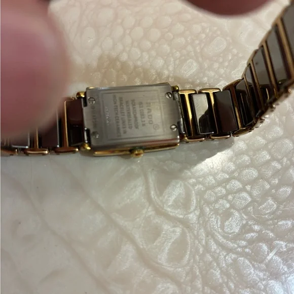 Rado Gold and Black Square Dial Watch - Picture 7 of 10